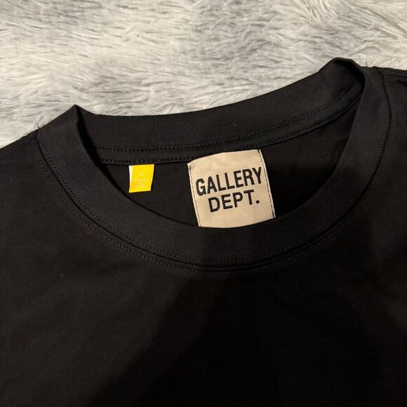 Gallery Dept x Lanvin Paint Splatter Black Tee Mens Sizes Small Medium or Large - Picture 2 of 3